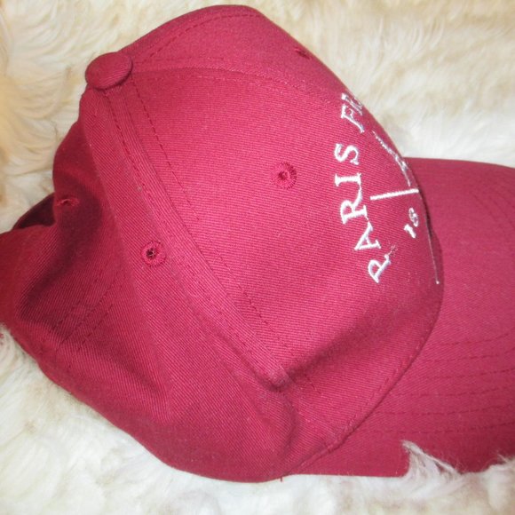PARIS FRANCE Burgundy 100% Cotton Hat/Cap - Picture 3 of 8